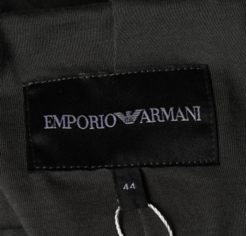 Emporio Armani Giacca con zip in spugna grigia M. I. in vendita 1