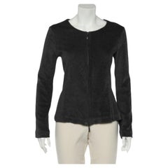 Emporio Armani Giacca con zip in spugna grigia M. I.