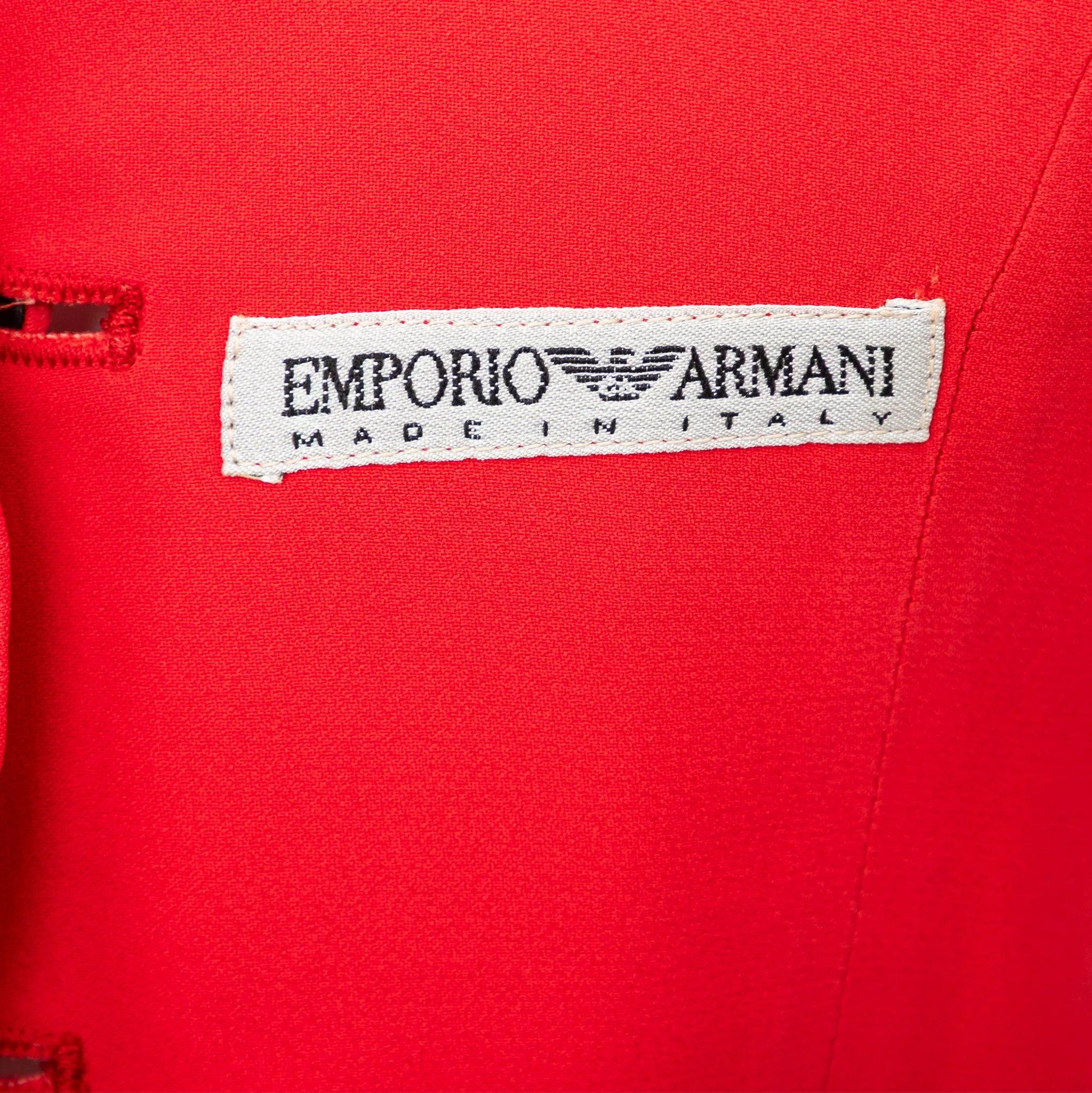 Emporio ARMANI Chaleco sin mangas - Años 00 Rojo en venta