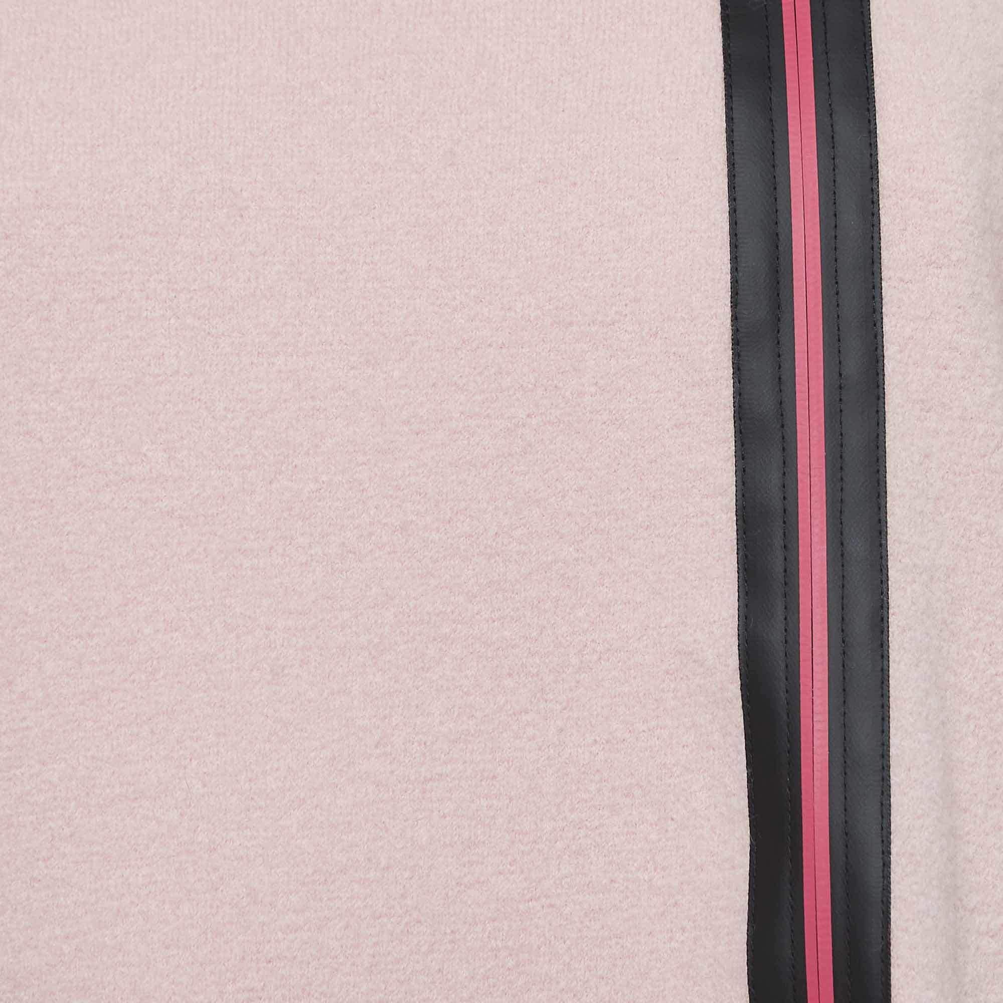 Emporio Armani Light Pink Wool Blend Zip Front Mid-Length Coat XS 1