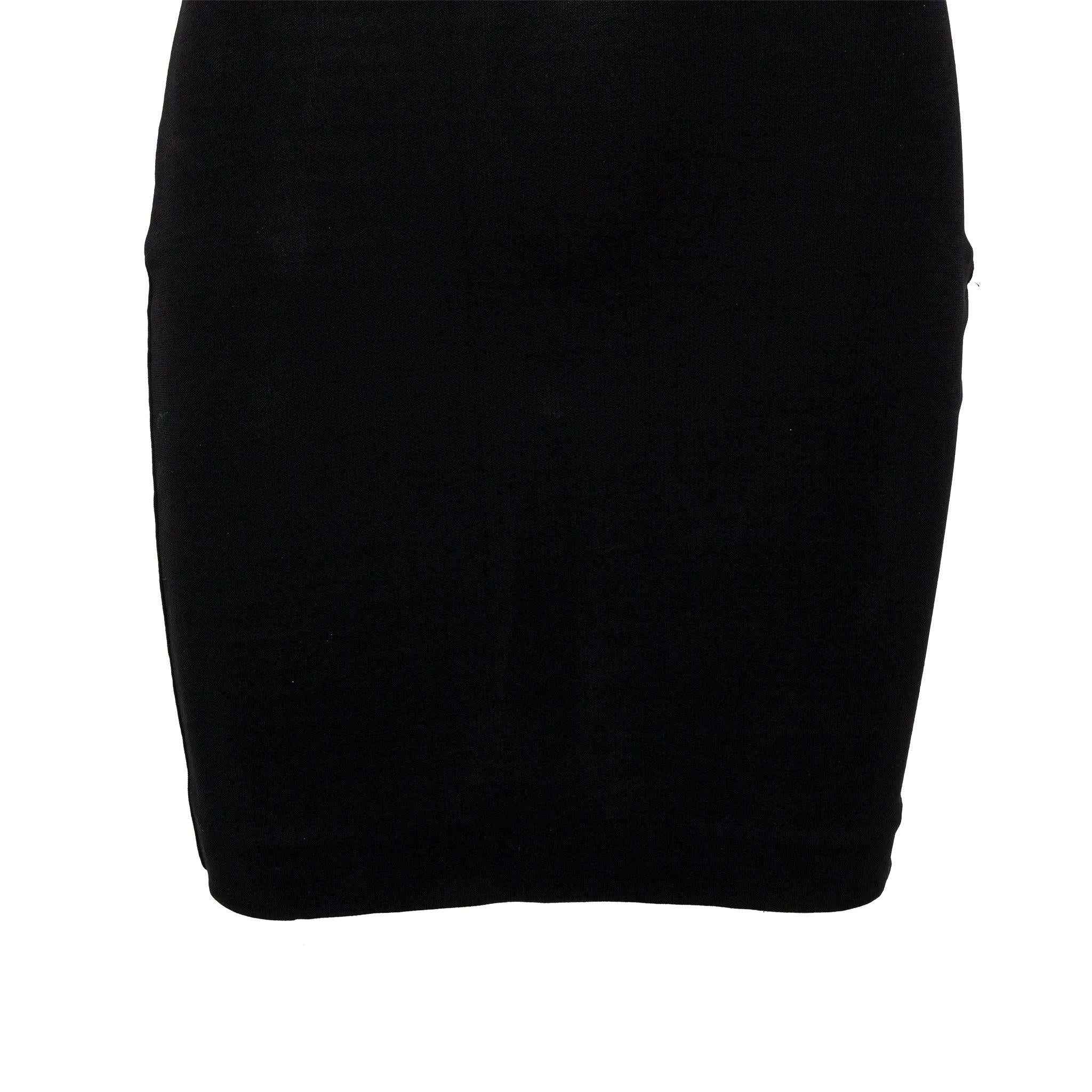 Emporio Armani Kleid mit Maschenausschnitt - '00s (Schwarz) im Angebot