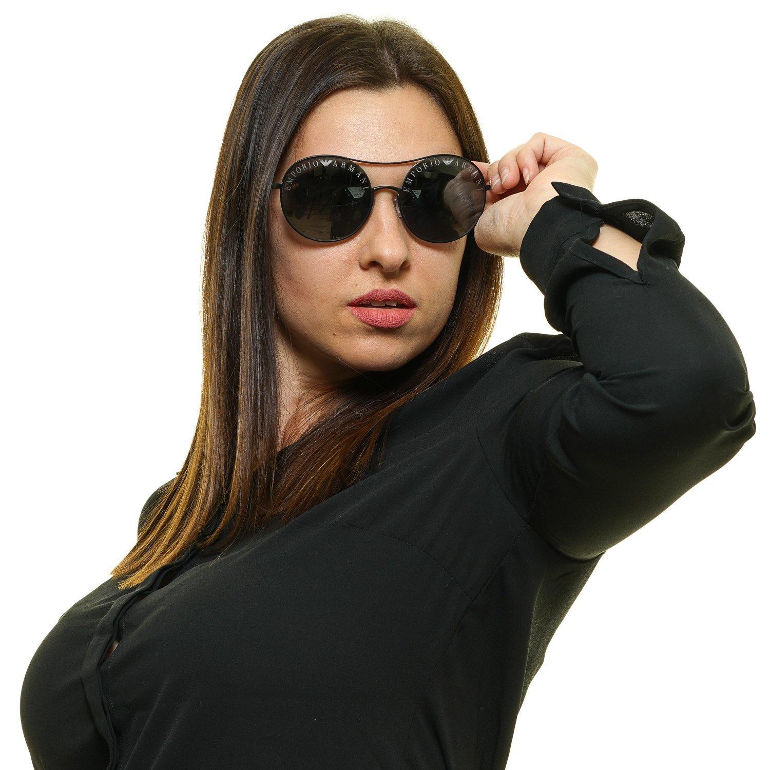 Women's Emporio Armani Mint Women Black Sunglasses EA2081 30016G56 56-18-139 mm For Sale