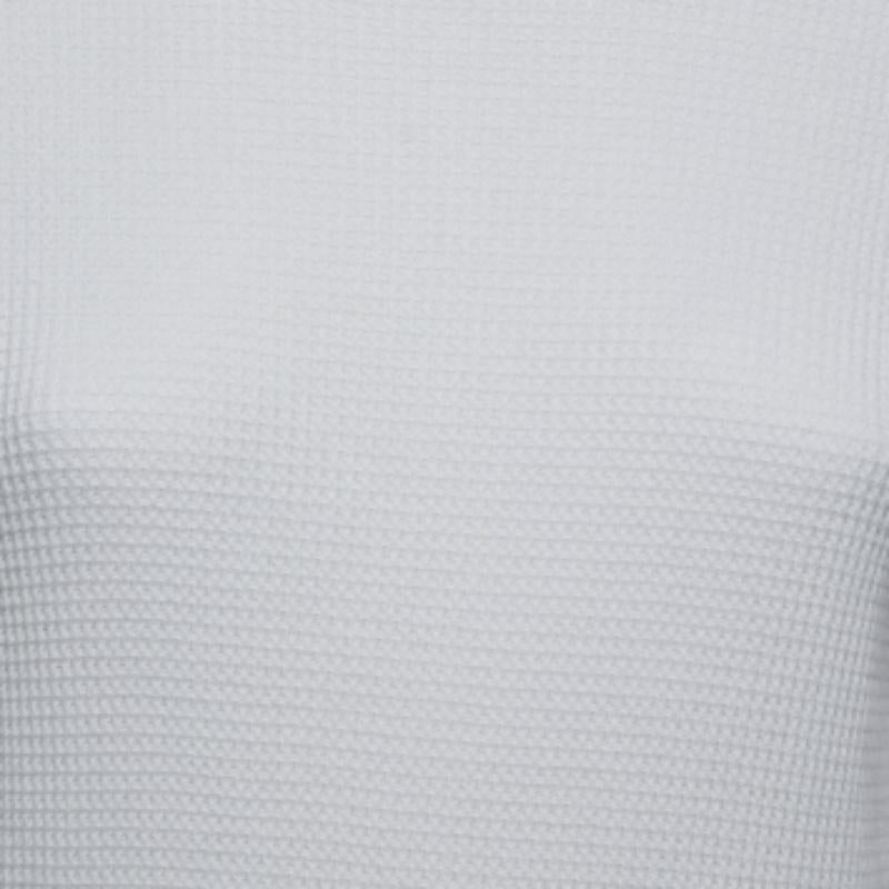 De las mujeres Camiseta Emporio ARMANI Misura Lila Pálido Logotipo Estampado Algodón Texturizado L en venta