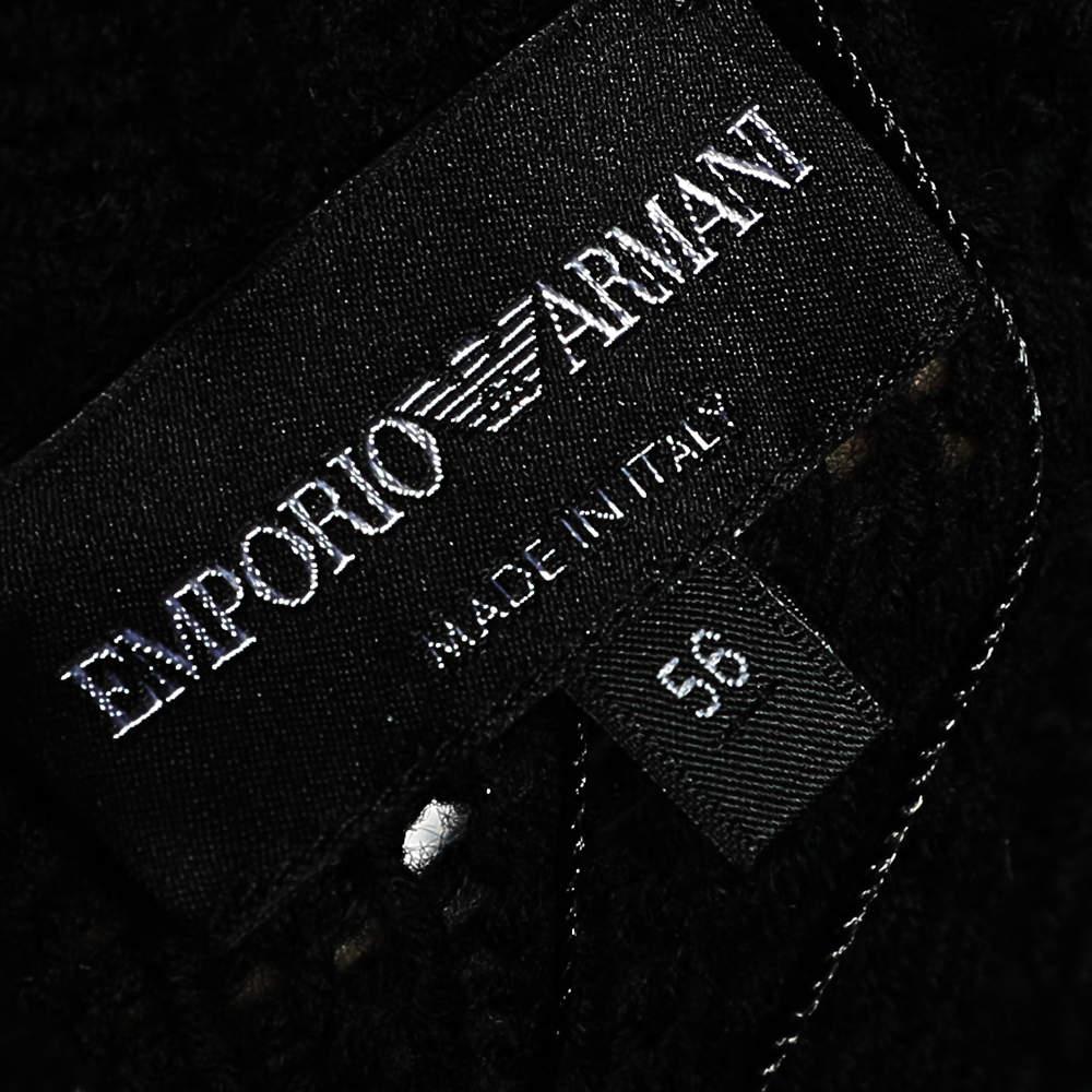 Uomo Emporio Armani Maglione dolcevita monocromatico a maglia a cavi XXXL