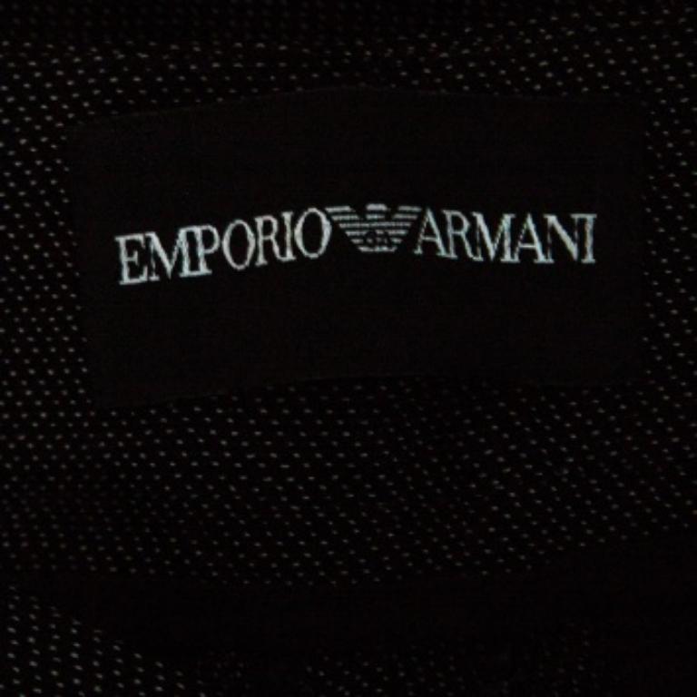 Emporio Armani Pantaloni sartoriali in lana monocromatica Dot Dot Dot M. in vendita 1