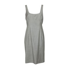 Emporio Armani Monochrome Houndstooth Printed Wool Short Dress L