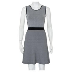 Emporio Armani Monochrome Patterned Knit Skater Dress S