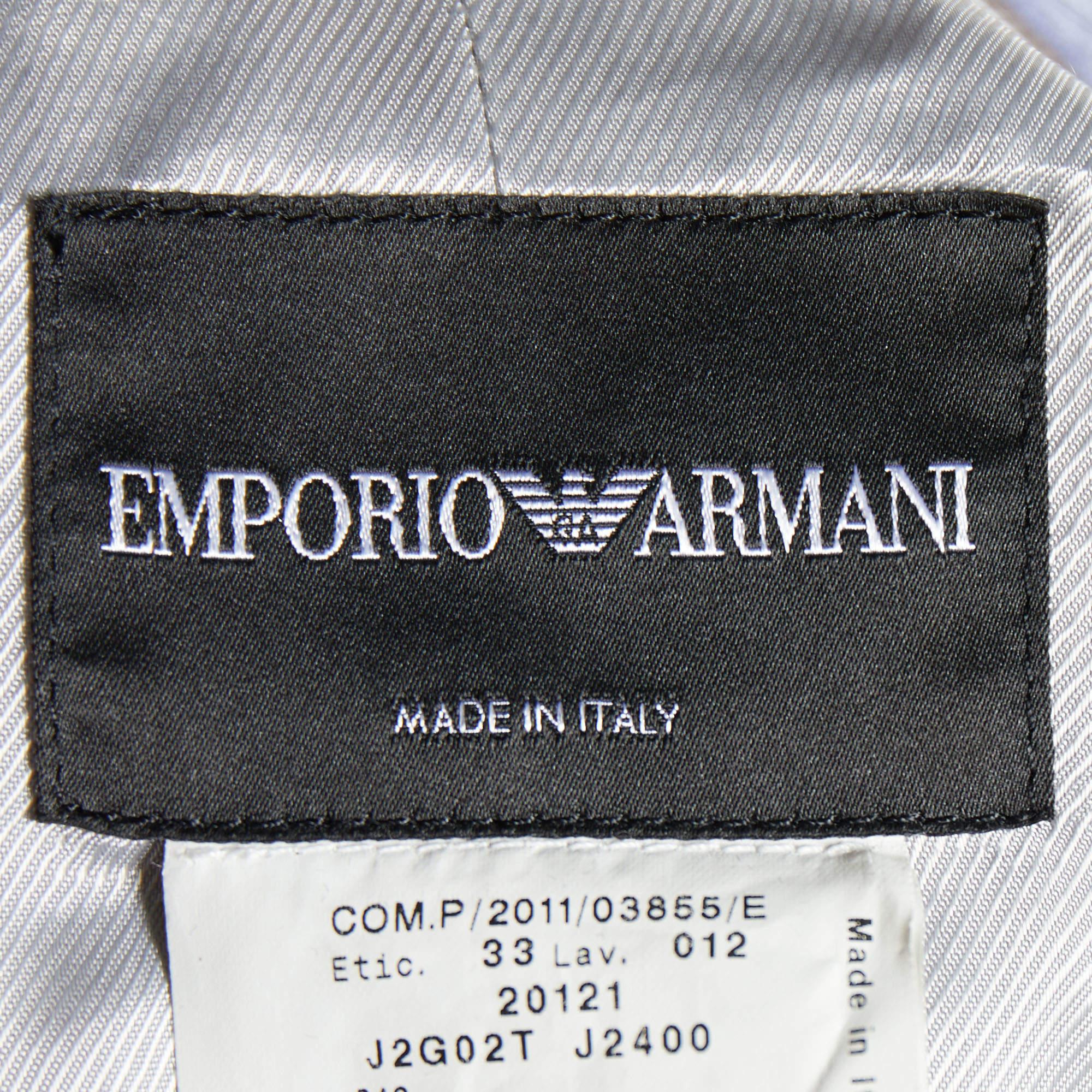 Emporio Armani Multicolor Striped Cotton Sleeveless Vest S In Excellent Condition For Sale In Dubai, Al Qouz 2