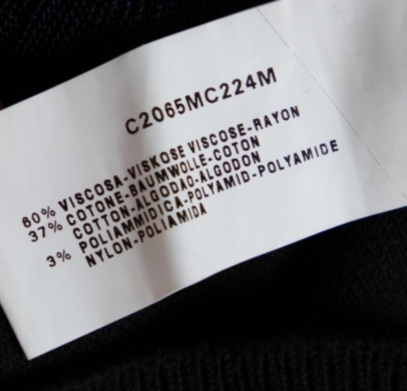 Women's Emporio Armani Navy Blue & Black Knit Crossback Detail Tank Top S For Sale