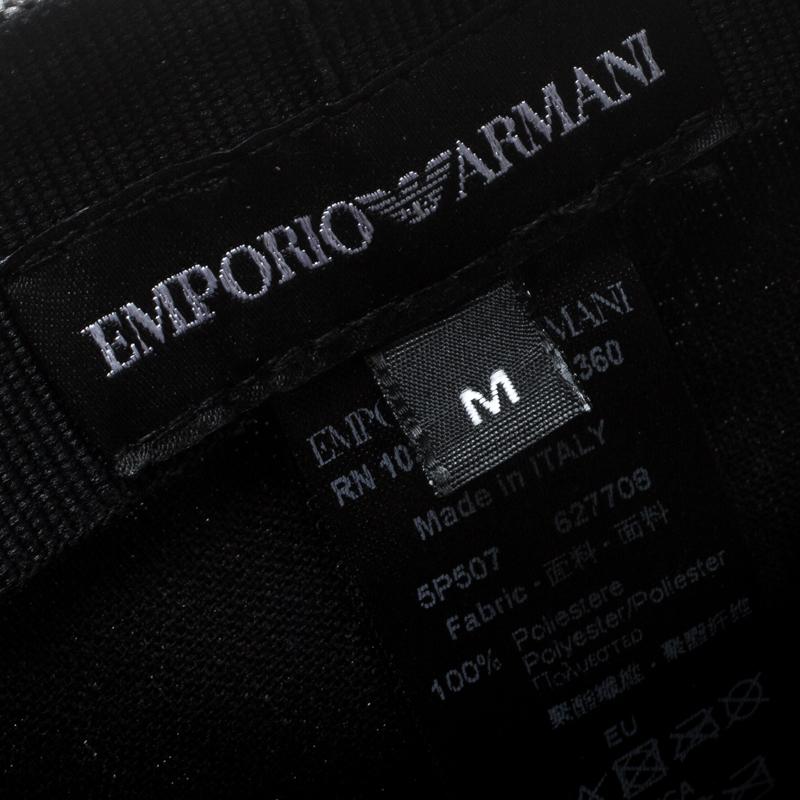 Black Emporio Armani Navy Blue Logo Detail Baseball Cap M