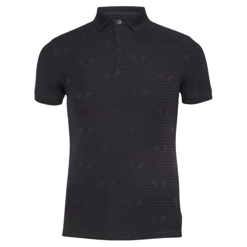 Emporio Armani Polo in jersey blu navy a fantasia T S