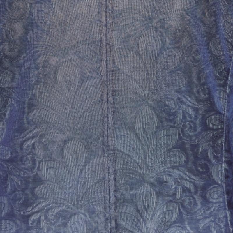 Grigio Emporio Armani Blazer blu navy in maglia traforata S in vendita