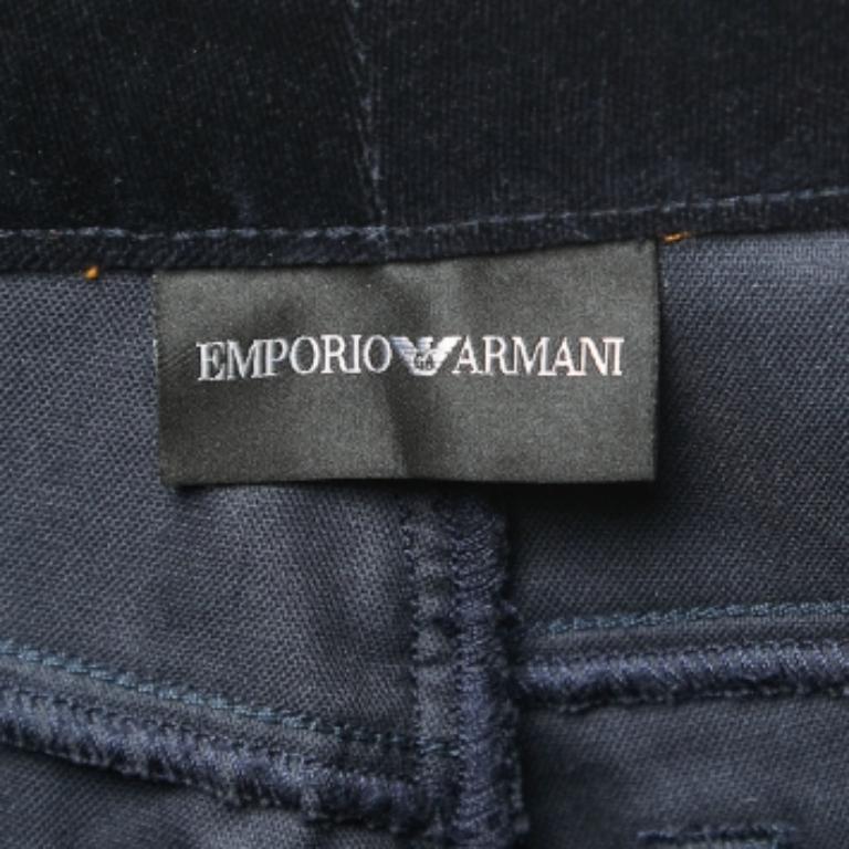 Emporio Armani Marineblaue Samt Jeans S Taille 26