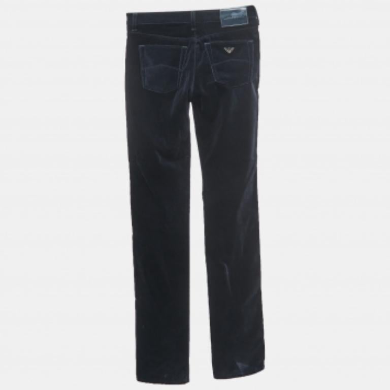 Emporio Armani Marineblaue Samt Jeans S Taille 26
