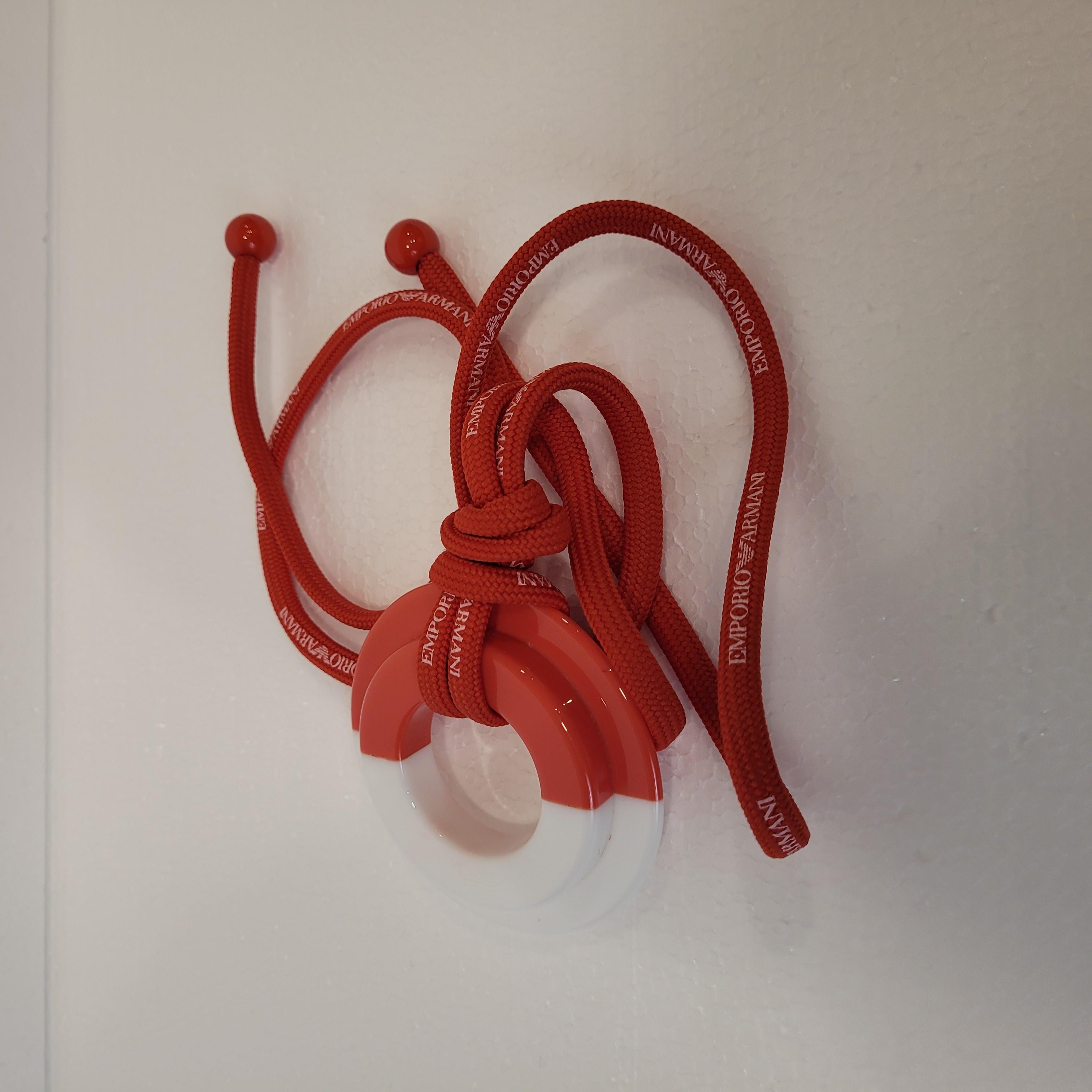 Collana Emporio Armani, rosso e bianco, Italia, anni 2010 in vendita 9