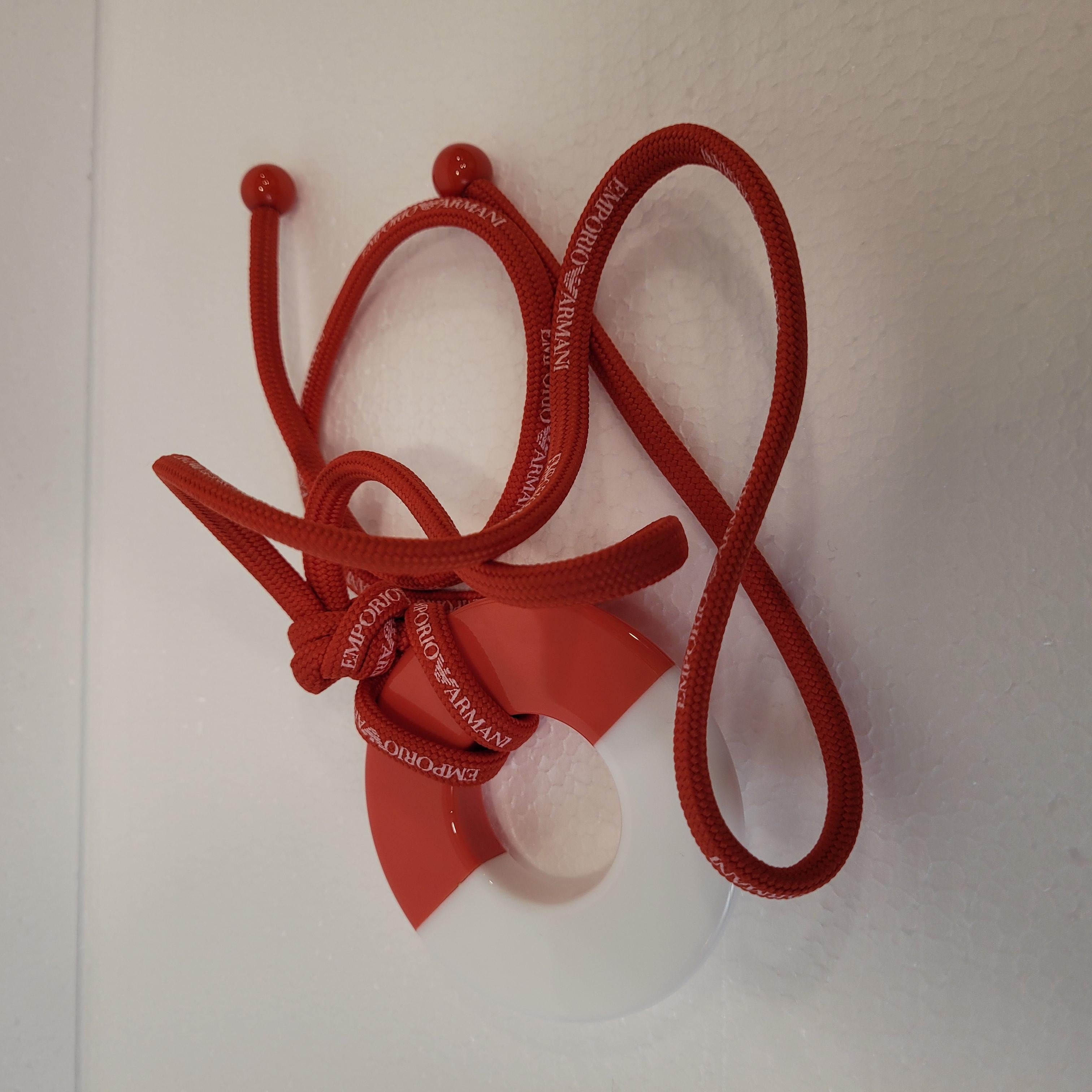 Collana Emporio Armani, rosso e bianco, Italia, anni 2010 in vendita 10