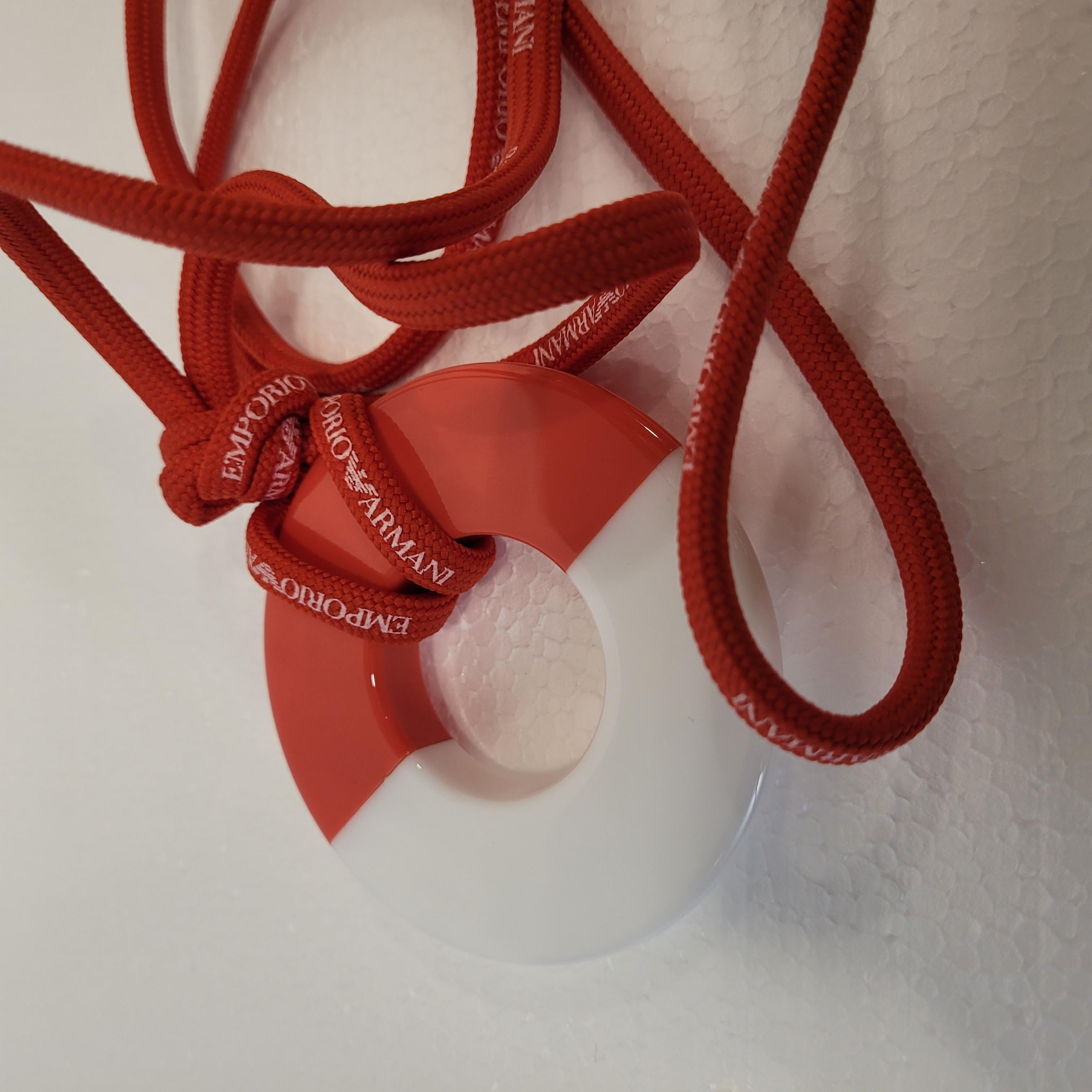 Collana Emporio Armani, rosso e bianco, Italia, anni 2010 in vendita 11