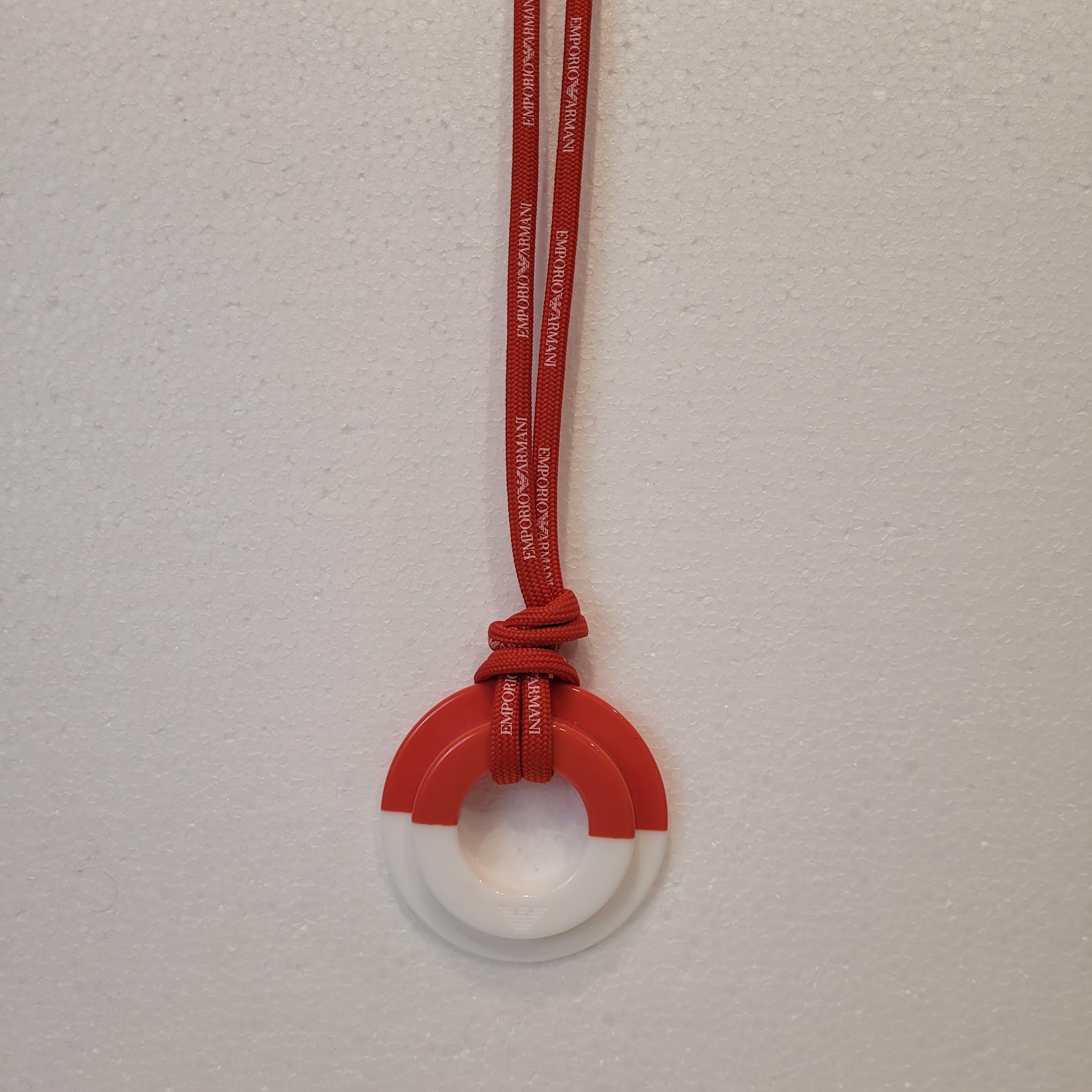 Collana Emporio Armani, rosso e bianco, Italia, anni 2010 in vendita 14