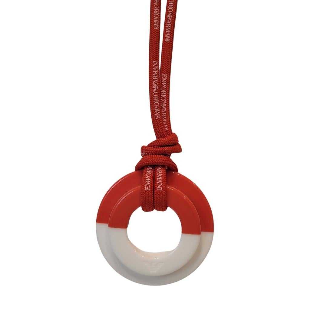 Moderno Collana Emporio Armani, rosso e bianco, Italia, anni 2010 in vendita