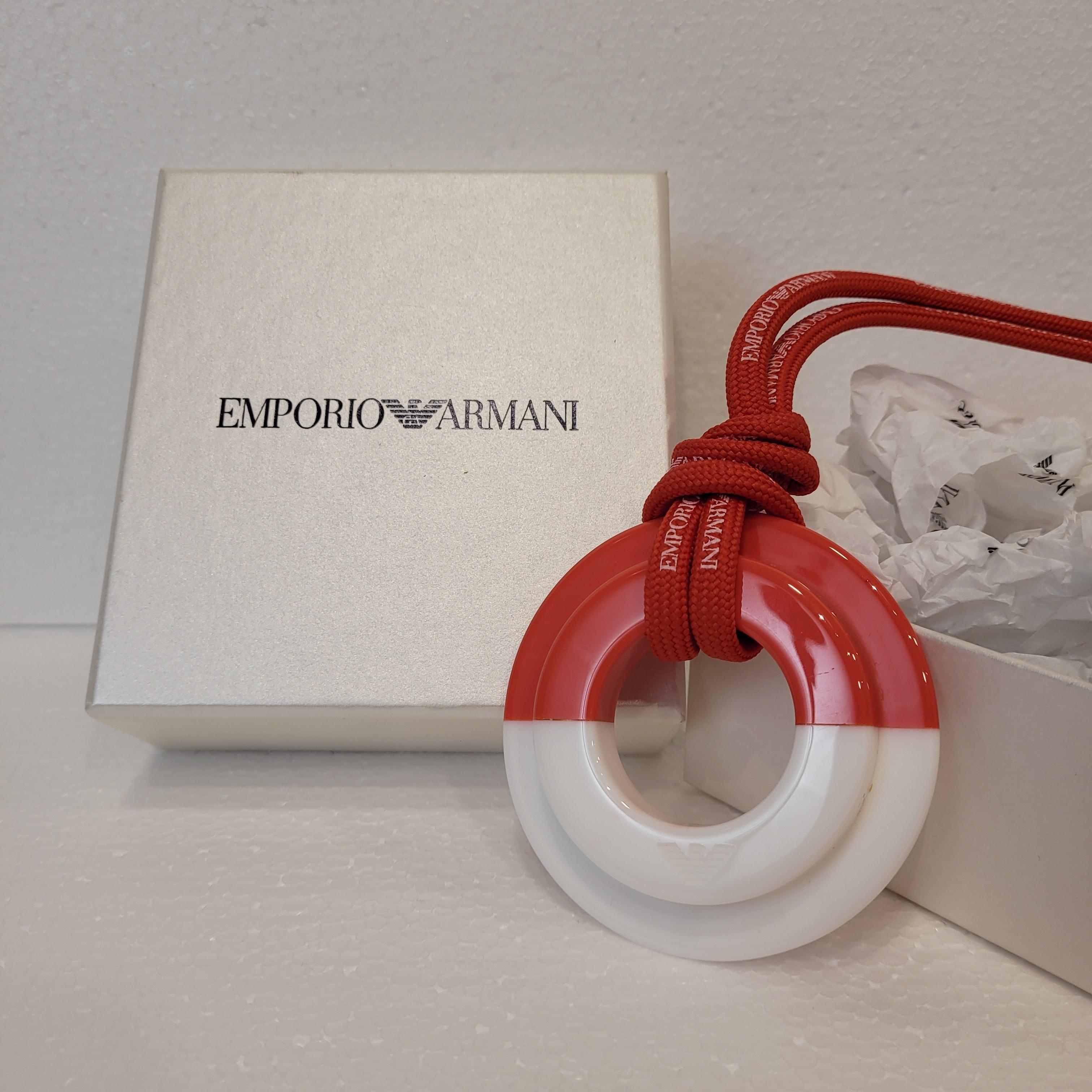 Collana Emporio Armani, rosso e bianco, Italia, anni 2010 in vendita 4