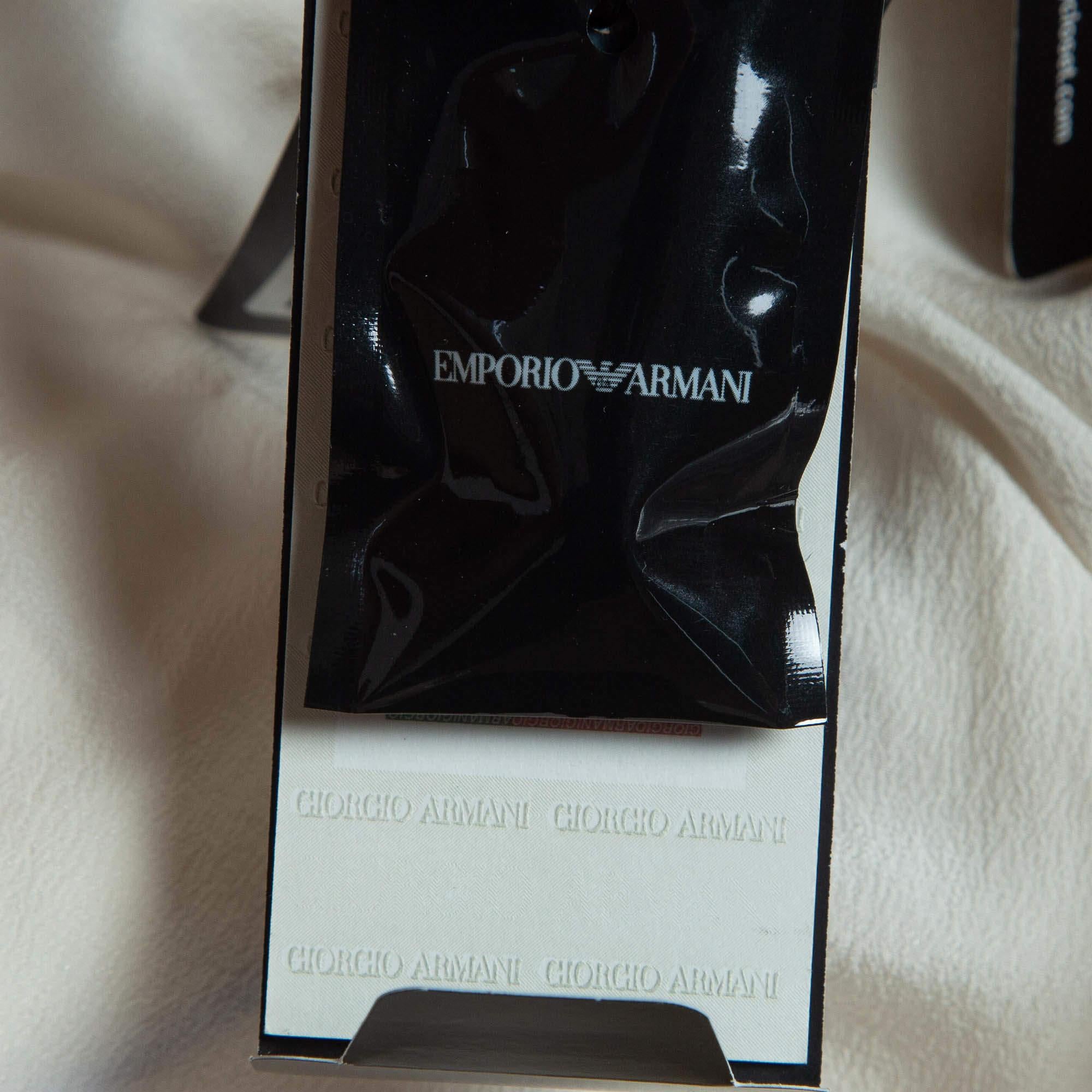 Emporio Armani Off White Embellished Silk Short Sleeve Blouse L For Sale 1