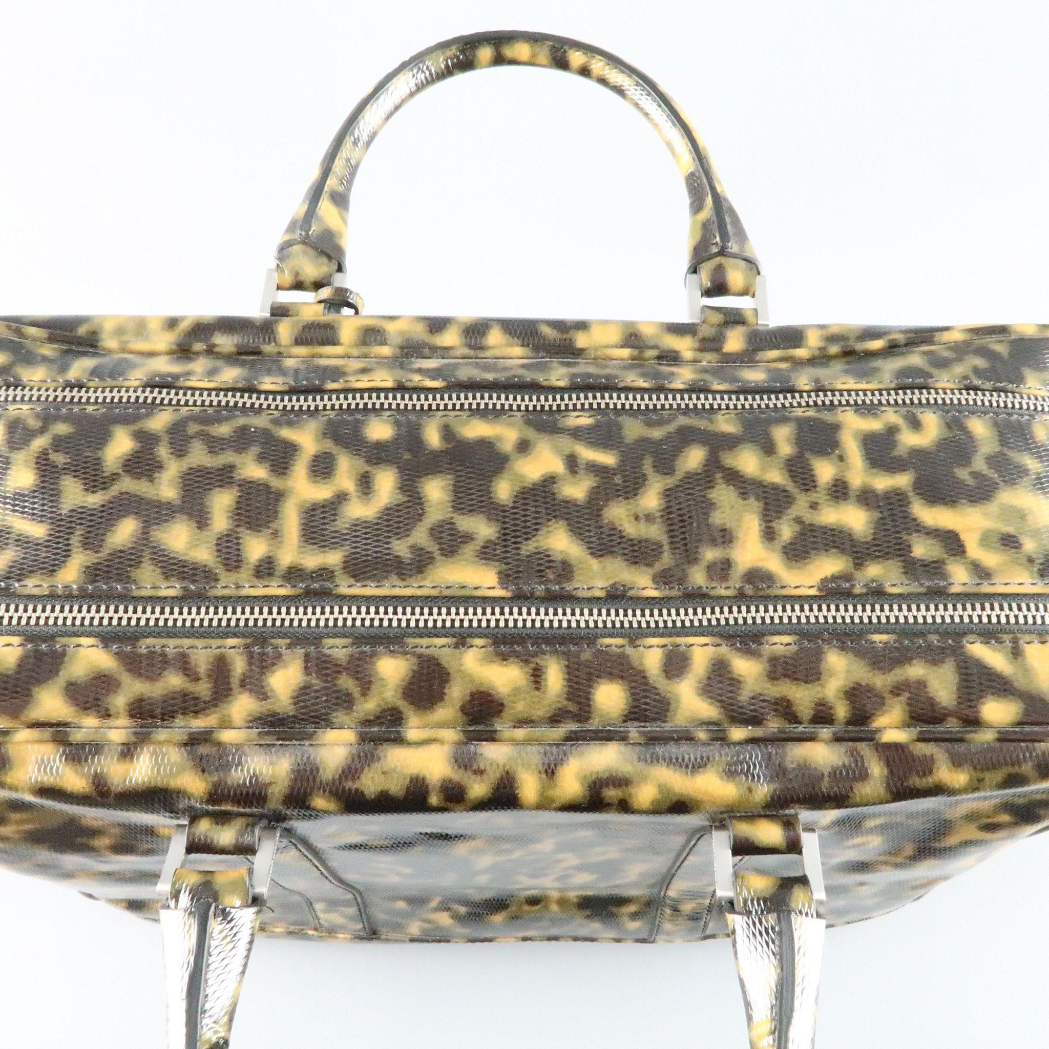 EMPORIO ARMANI Olive Camouflage Patent Leather Briefcase 3