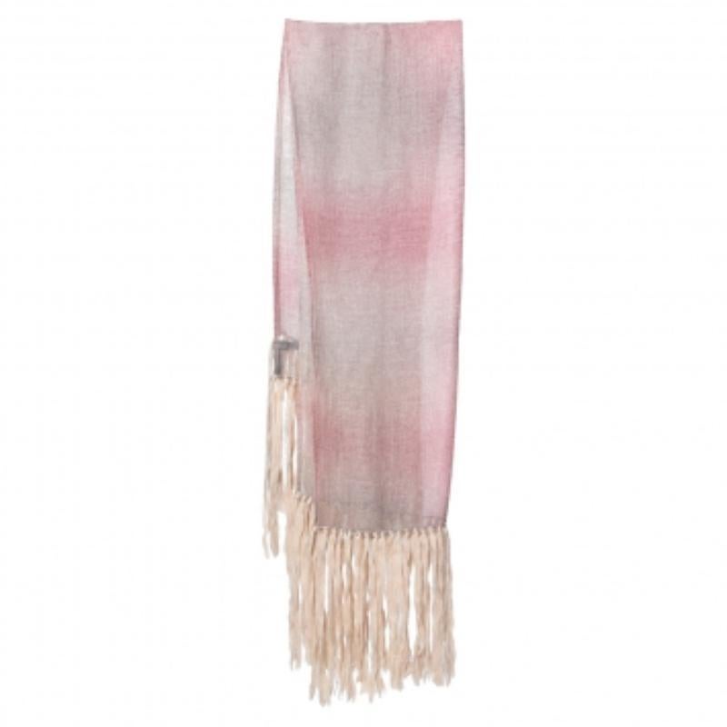 Sciarpa con frange in mohair e seta Emporio Armani Ombre In condizioni buone in vendita a Dubai, Al Qouz 2