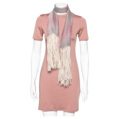 Sciarpa con frange in mohair e seta Emporio Armani Ombre