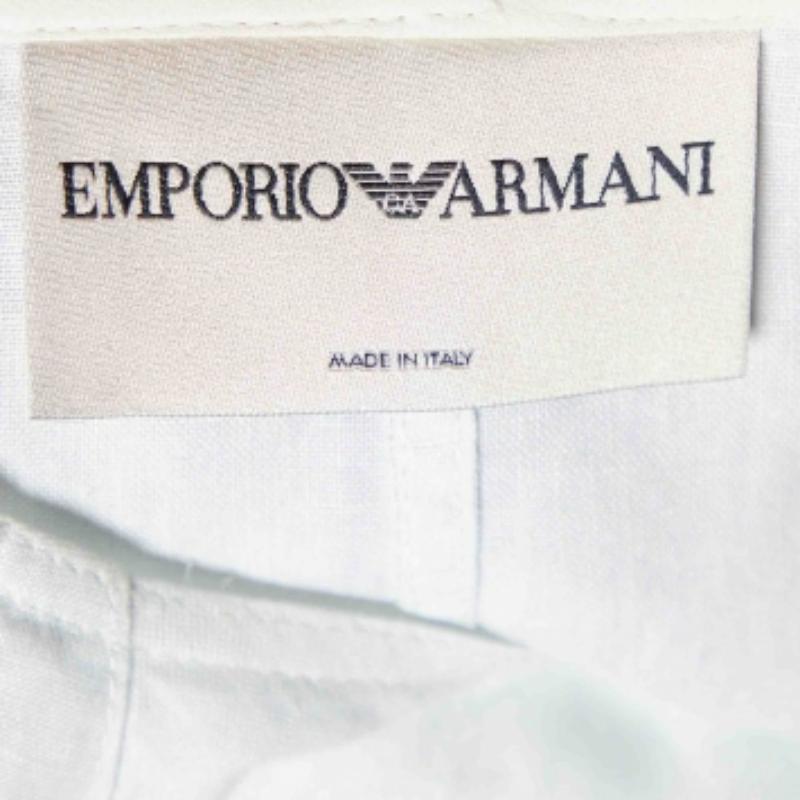 Emporio ARMANI Chaqueta recortada con cremallera azul pálido M Gris en venta