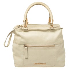 Bolso de piel verde pálido con doble cremallera Emporio ARMANI