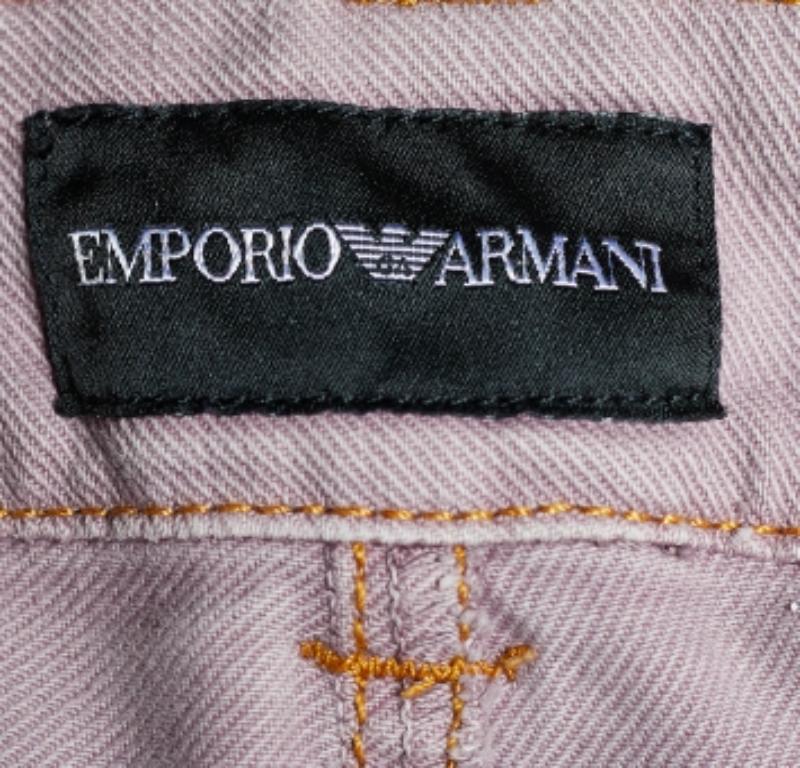 Vaqueros rectos Emporio ARMANI rosa palo M Gris en venta