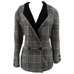 Die Jacke aus Wolle von Emporio Armani pied de poule 