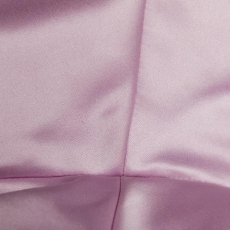 Grigio Emporio Armani Top rosa in raso di seta senza spalline M. I. in vendita
