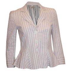 Used Emporio Armani Pink StripeJacket