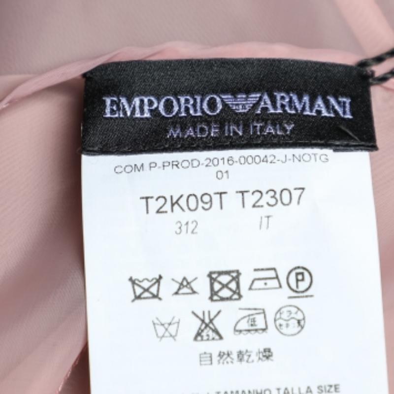 EMPORIO ARMANI - Top senza maniche in taffetà rosa, M. in vendita 1