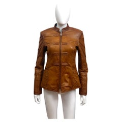 Emporio Armani PRE-FALL 2011 Napoleon Brown Leather Jacket