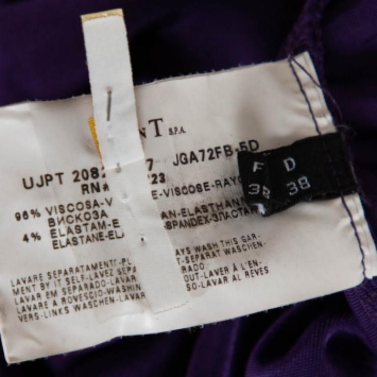 Emporio Armani Purple Knit Sleeveless Shift Dress M For Sale 1