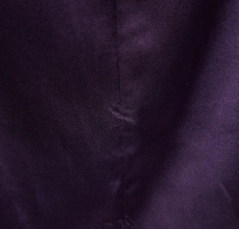 Emporio ARMANI - Top sans manches en satin de soie violet S 3