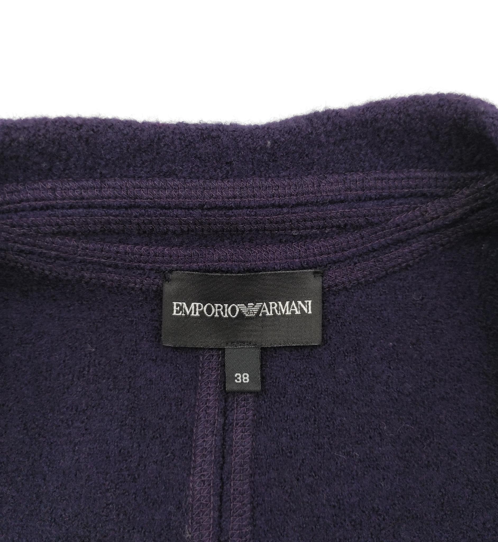 Emporio Armani purple wool coat For Sale 6
