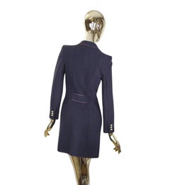 Emporio Armani purple wool coat