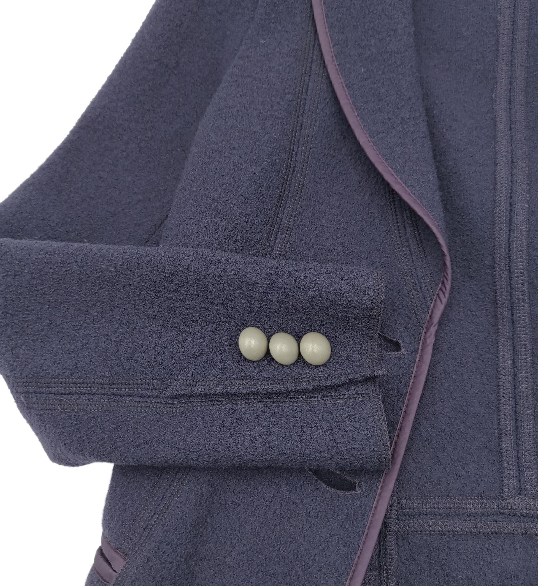 Emporio Armani purple wool coat For Sale 3