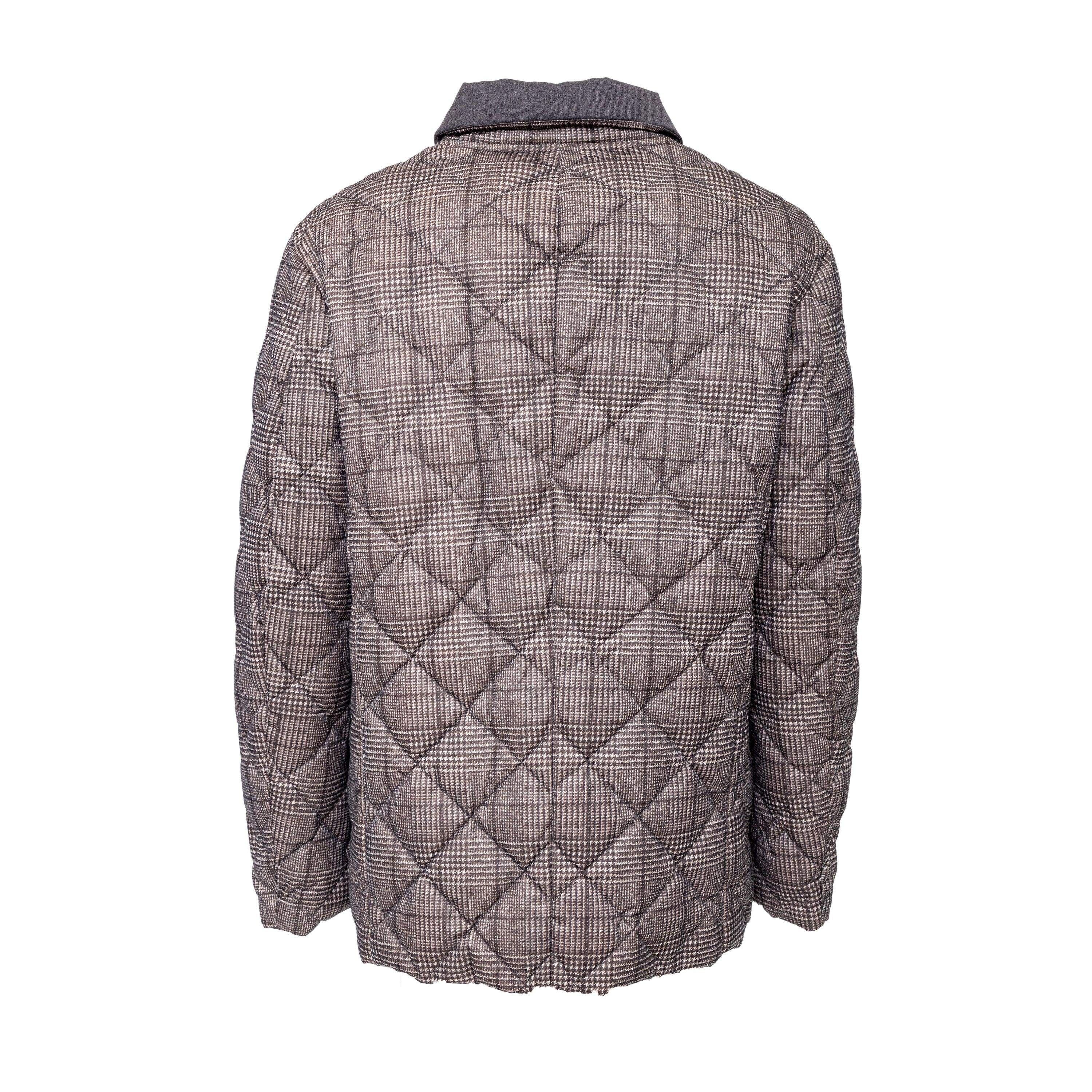 Gray Emporio Armani Quilted Down Jacket - '20s For Sale