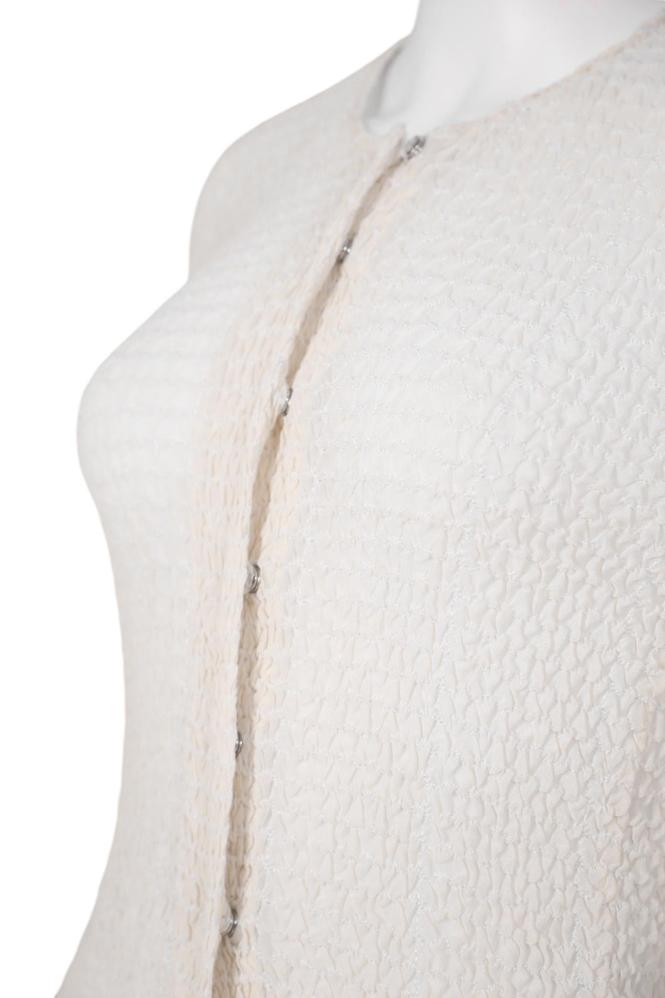 Emporio Armani S/S 2000 Camisa Blanca Semitransparente Entallada en venta 1