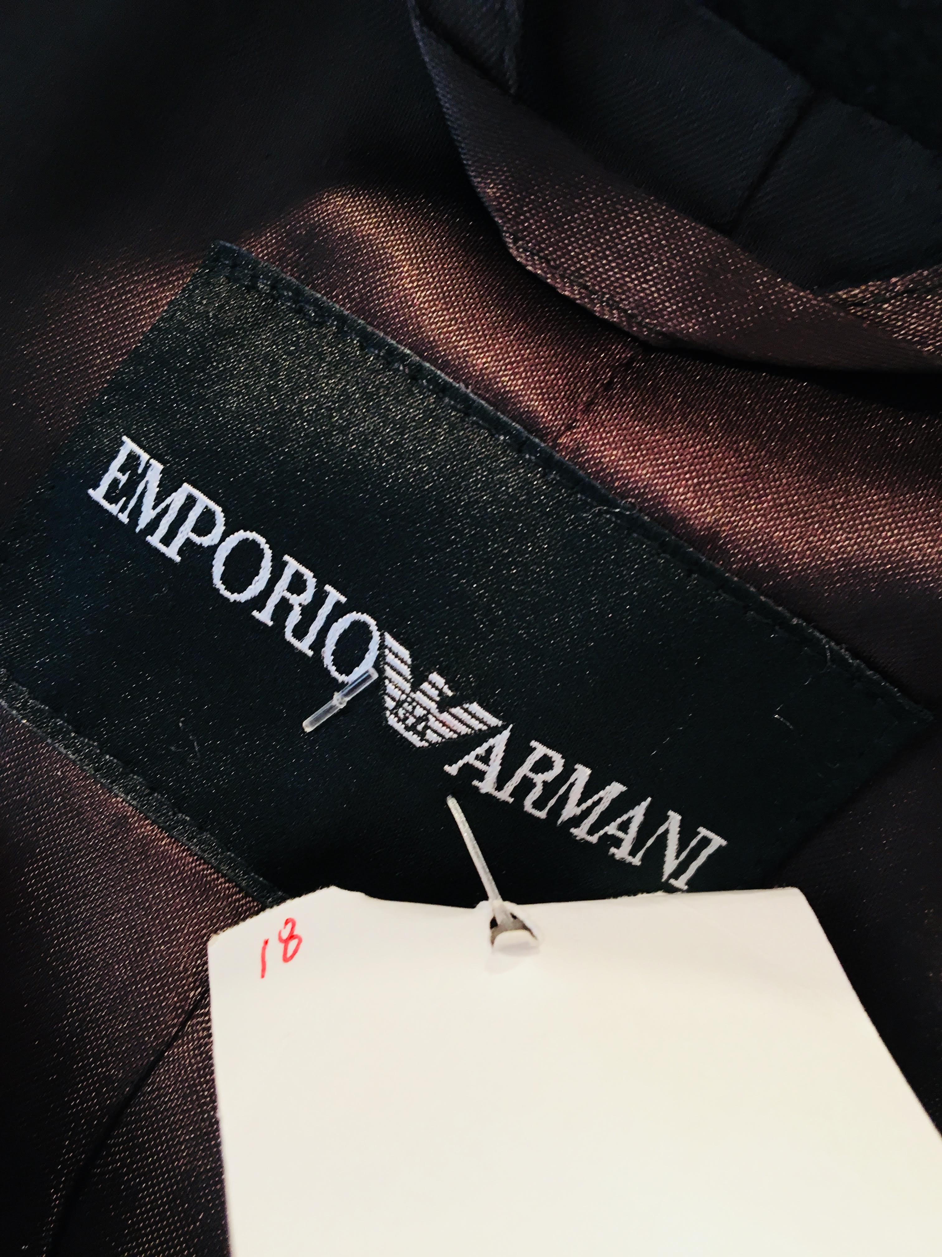 Emporio Armani Single Breasted Long Coat 8