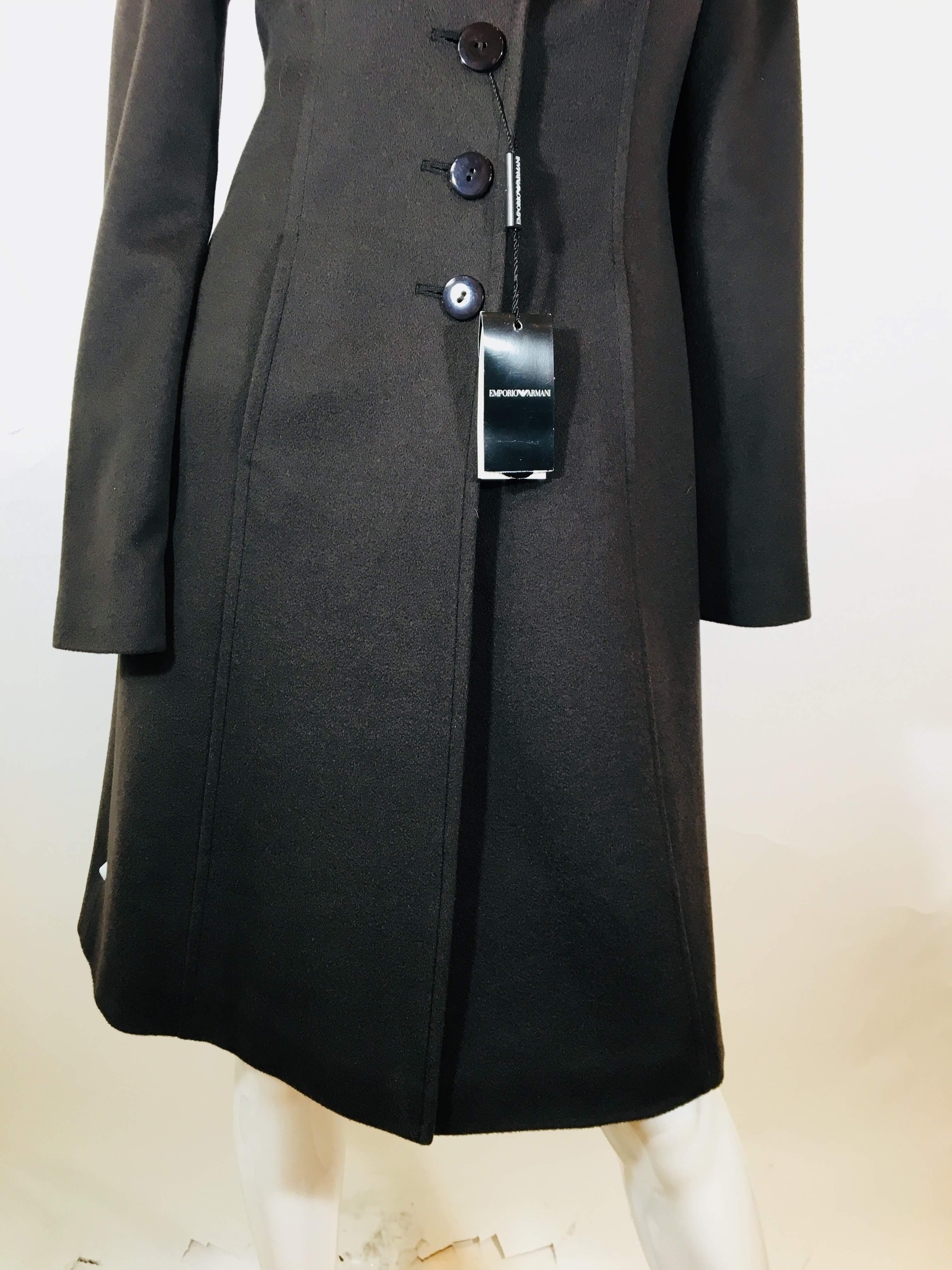 Women's Emporio Armani Single Breasted Long Coat