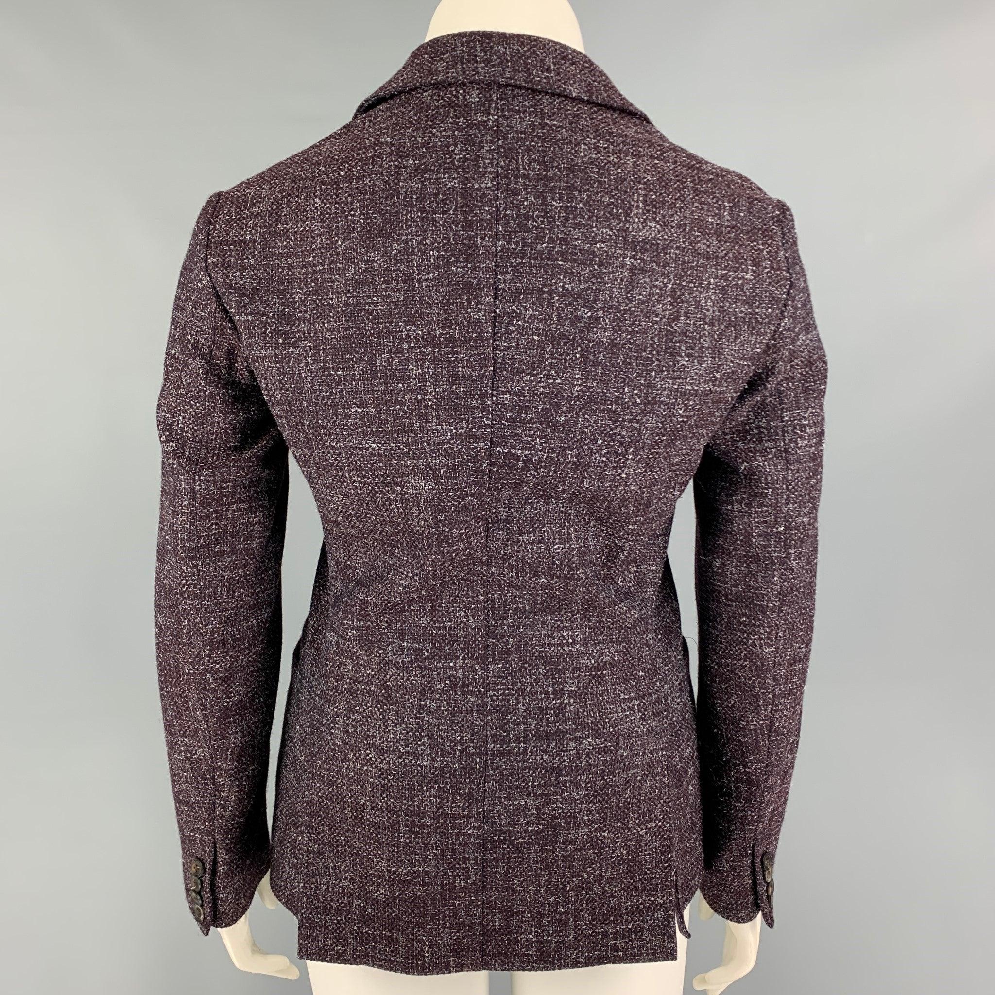 Women's EMPORIO ARMANI Size 10 Purple Grey Heather Jacket Blazer For Sale