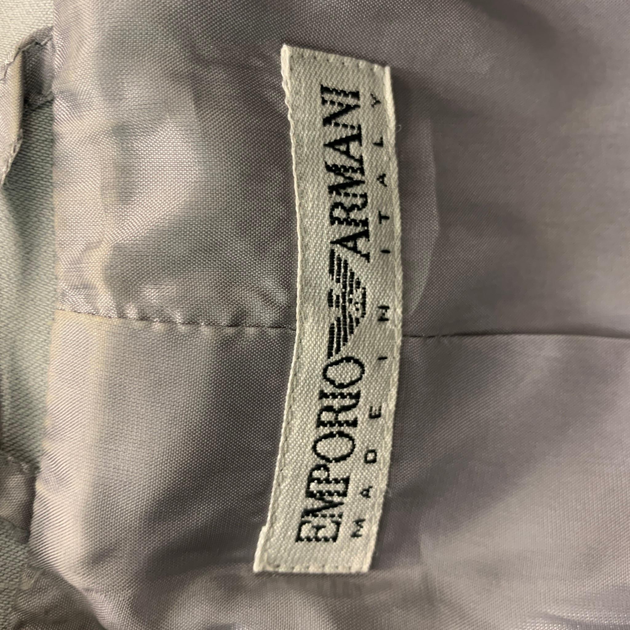 Women's EMPORIO ARMANI Size 2 Grey Mint Polyester Blend Jacket