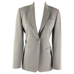 EMPORIO ARMANI - Veste en polyester mélangé gris menthe, taille 2