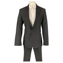 EMPORIO ARMANI Size 36 Charcoal Wool Peak Lapel Suit
