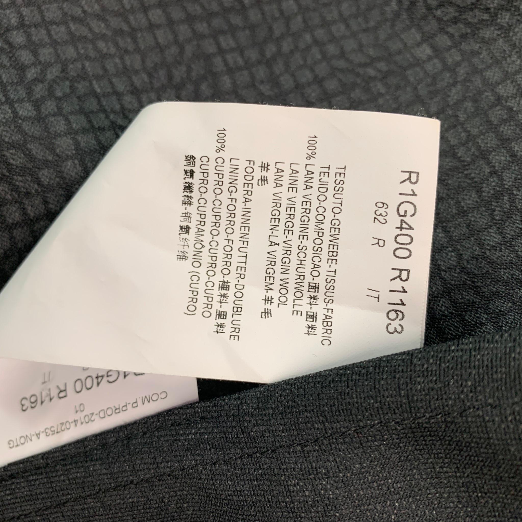 EMPORIO ARMANI Size 38 Charcoal Grey Wool Notch Lapel Sport Coat 2